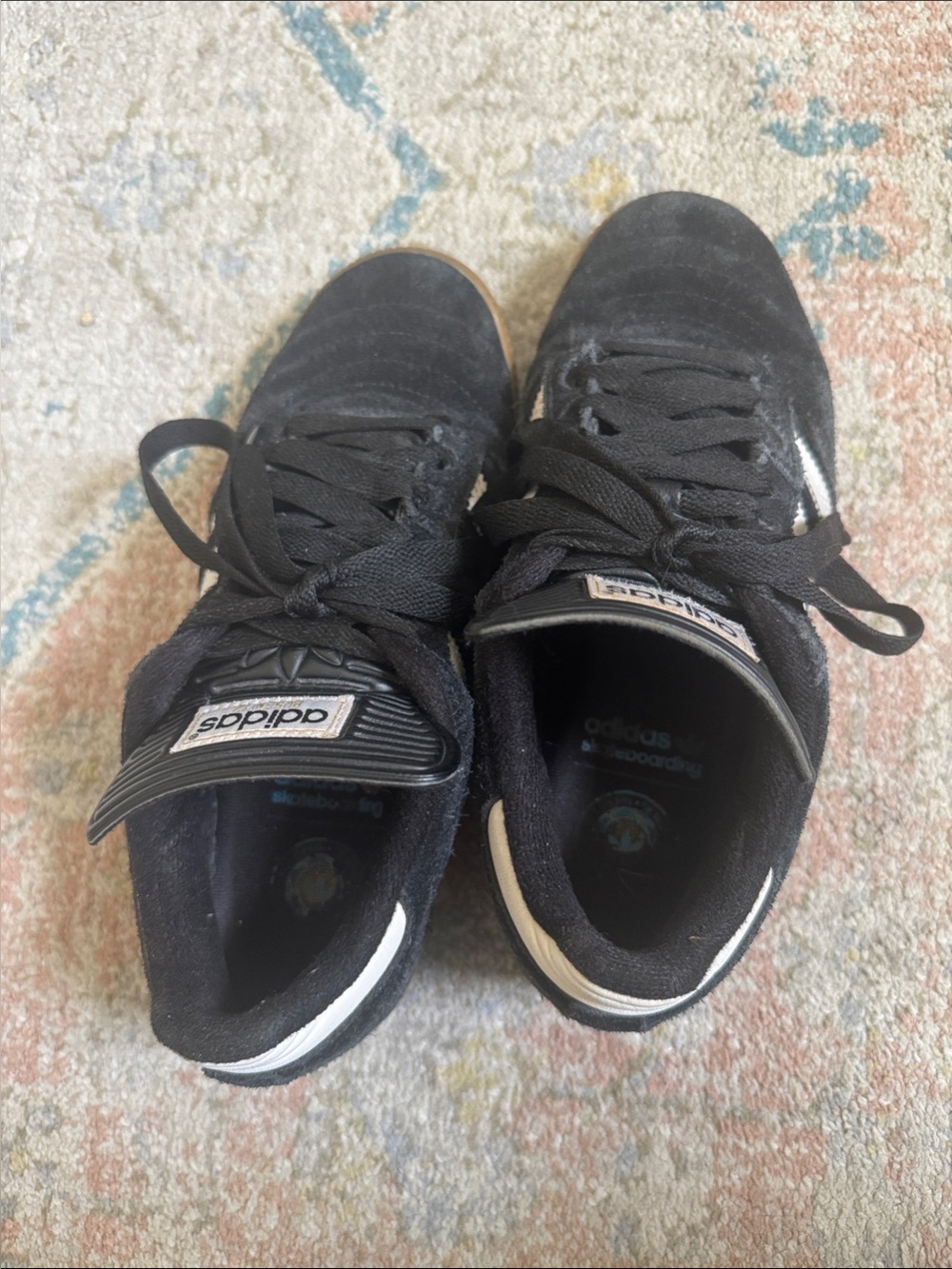 Adidas Black and White Skate Sneakers